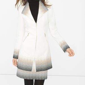 White House Black Market Ombré embroidered jacket and skirt set- size 8 and 6